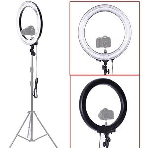 LED Ring Light with Tripod Stand - Black